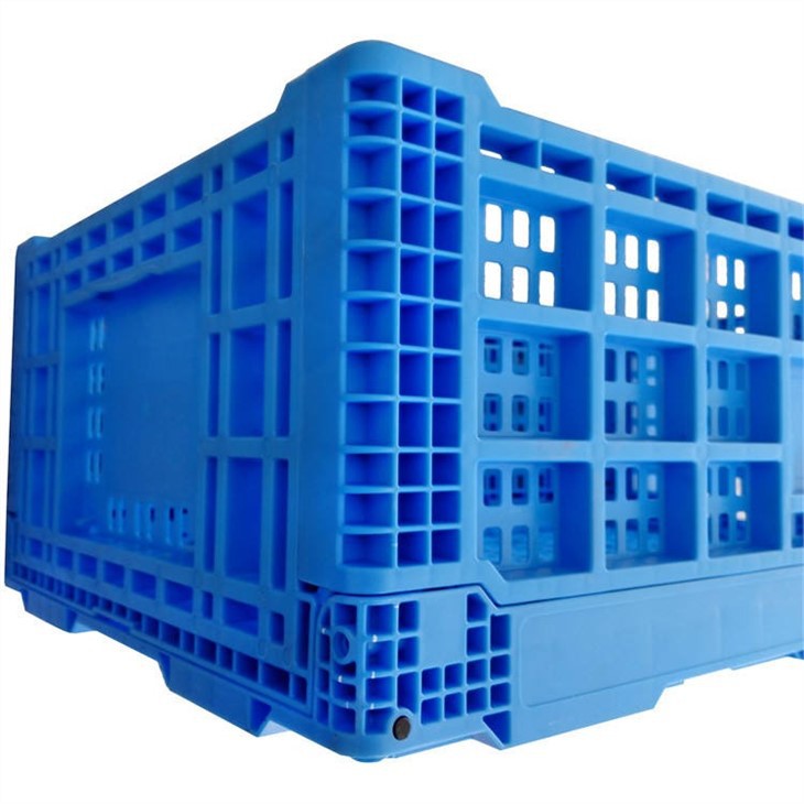 Durable Stackable HDPE Collapsible Plastic Crate with Lid image 4