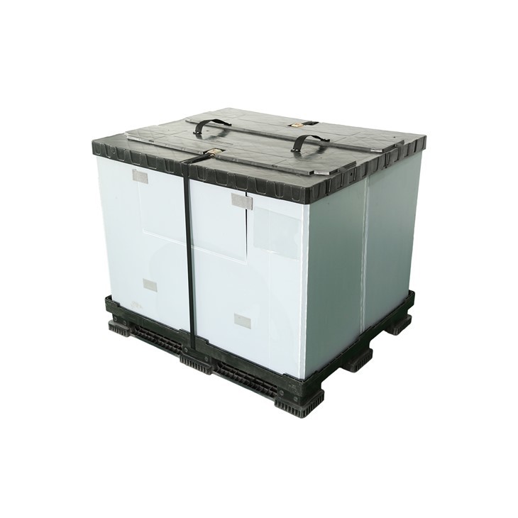 Heavy-Duty HDPE Stackable Collapsible Plastic Pallet Container