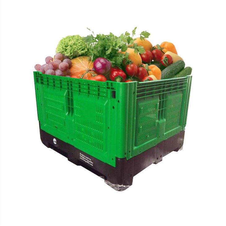 Durable Foldable HDPE Apple Harvest Plastic Pallet Bins