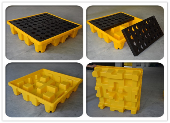Durable HDPE Chemical Spill Plastic Pallet - Stackable & Versatile