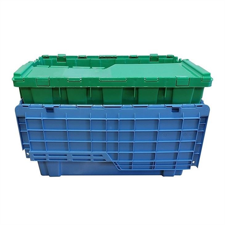 Durable HDPE Stackable Moving Storage Box with Secure Lid image 3