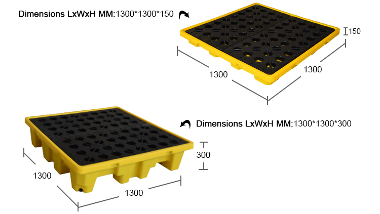 Durable HDPE Stackable Oil Spill Containment Pallet