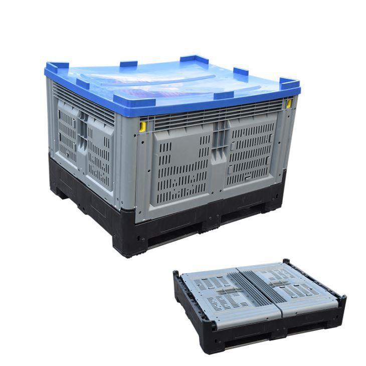 Heavy-Duty HDPE Collapsible Plastic Pallet Box for Logistics