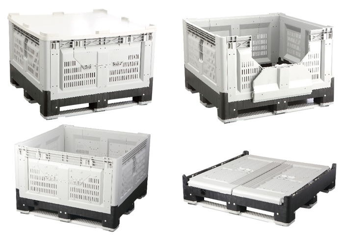 HDPE Stackable Plastic Pallet Boxes for Fruits & Vegetables