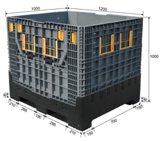 Durable HDPE Foldable Large Container for Logistics