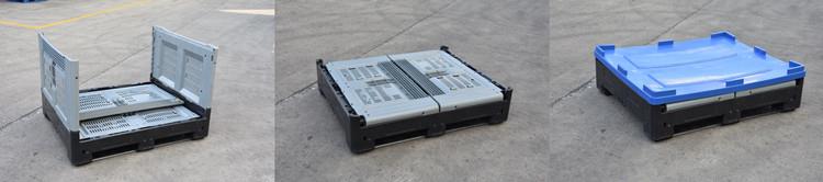 Heavy-Duty Stackable Collapsible HDPE Plastic Bulk Pallet Bin