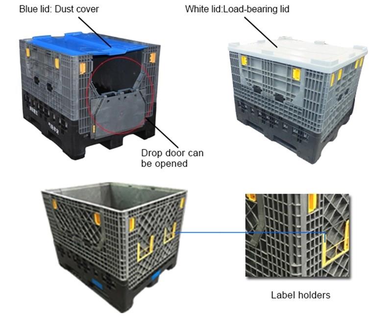 Heavy-Duty HDPE Stackable Foldable Plastic Pallet Box