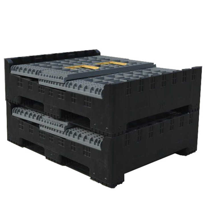 Large Capacity Folding Container HDPE Stackable Folding Large Container for Automotive Logistics