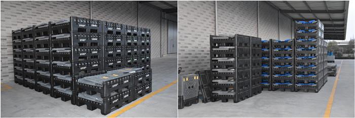 Stock and Shipping HDPE Stackable Folding Large Container for Automotive Logistics