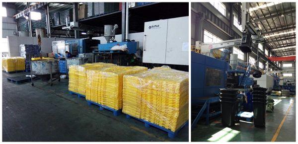 Durable HDPE Attached Lid Plastic Storage Box 43.5L