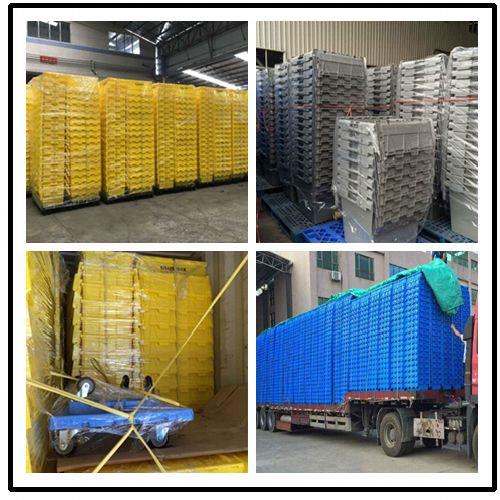 Durable HDPE Stackable 43.5L Plastic Storage Box