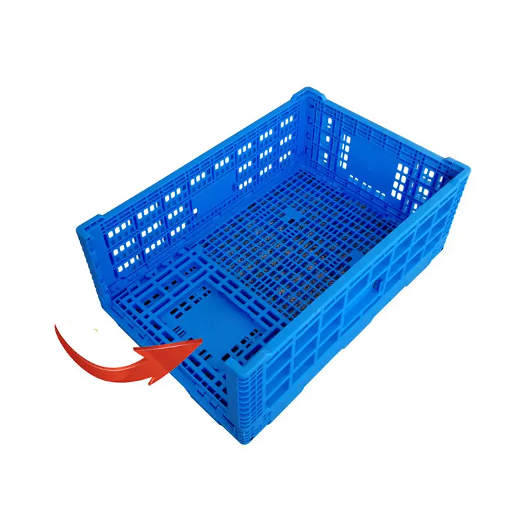 Heavy-Duty Foldable Plastic Crate - Stackable & Durable