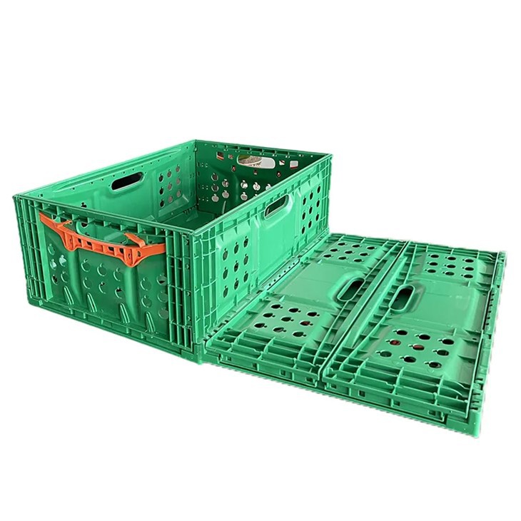 Durable Foldable Plastic Basket Crate for Efficient Storage