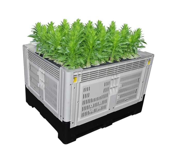 Heavy-Duty Collapsible HDPE Plastic Pallet Bins for Logistics