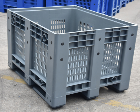 Durable HDPE stackable plastic bin Durable HDPE Stackable Plastic Bin for Fruits & Vegetables
