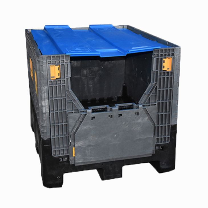 Heavy-Duty Foldable HDPE Plastic Container for Logistics image 2