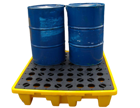 HDPE Chemical-Resistant Spill Pallet HDPE Stackable Plastic Spill Pallets for Drums & Bulk Containers