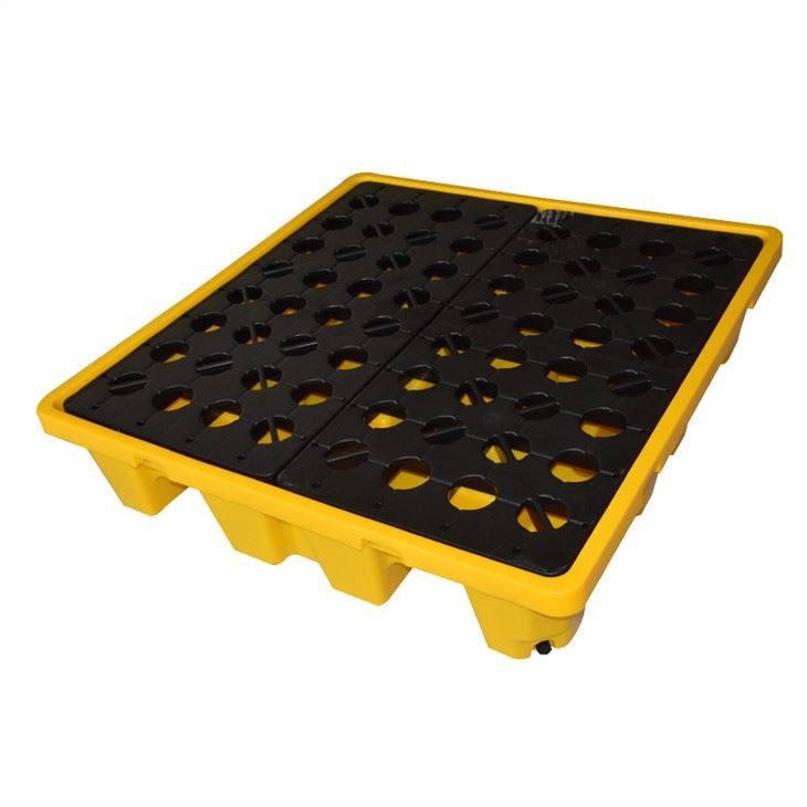 Durable HDPE Polyethylene Drum Spill Pallets - Stackable & Safe