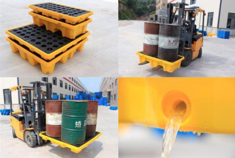 Drum Bunds and Spill Containment Durable HDPE Drum Spill Pallet for Safe Storage