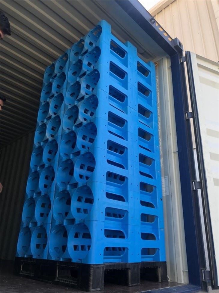 Durable HDPE Stackable 2-Pocket Modular Storage Rack