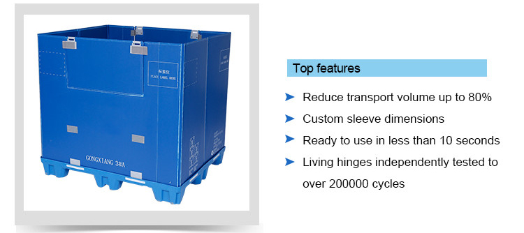 Durable HDPE Stackable Sleeve Pack Container for Logistics
