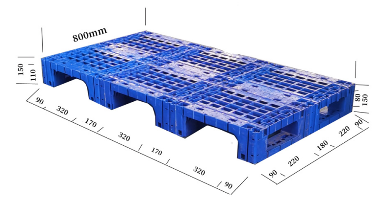 Custom HDPE Plastic Pallet 1480x800mm Stackable & Durable