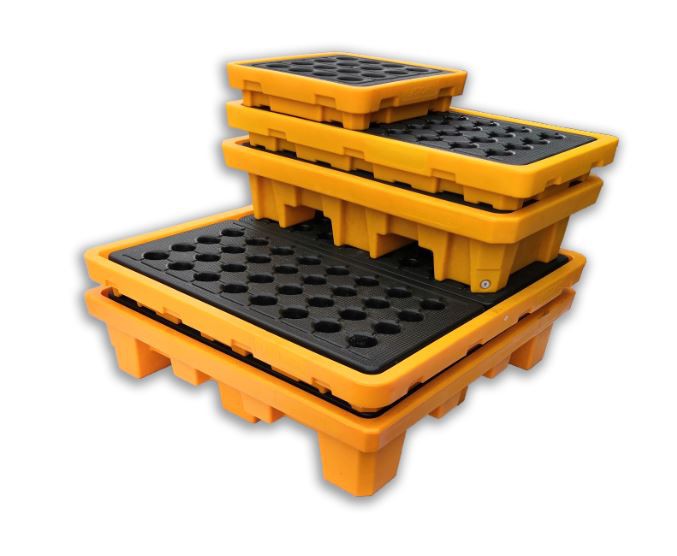 Heavy-Duty Nestable HDPE Spill Pallet for Bulk Storage