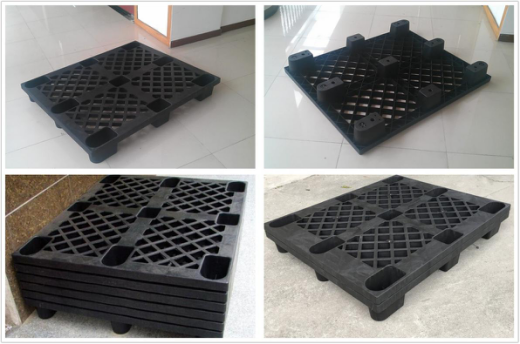 Durable Recycled HDPE Nestable 9 Runners Plastic Pallet for Logistics