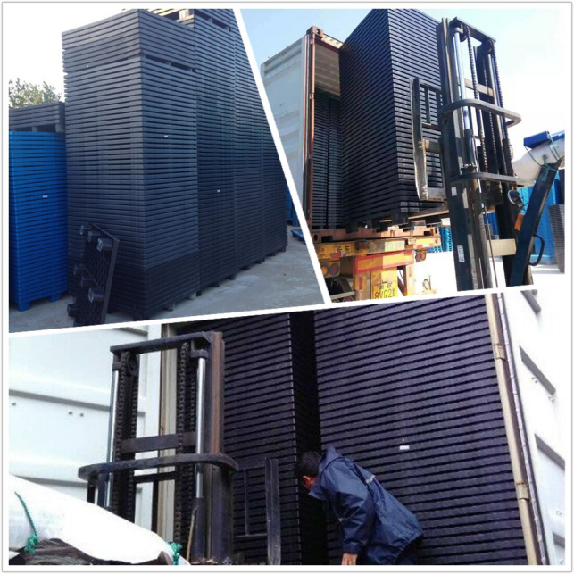 Durable Recycled HDPE Nestable 9 Runners Plastic Pallet for Logistics