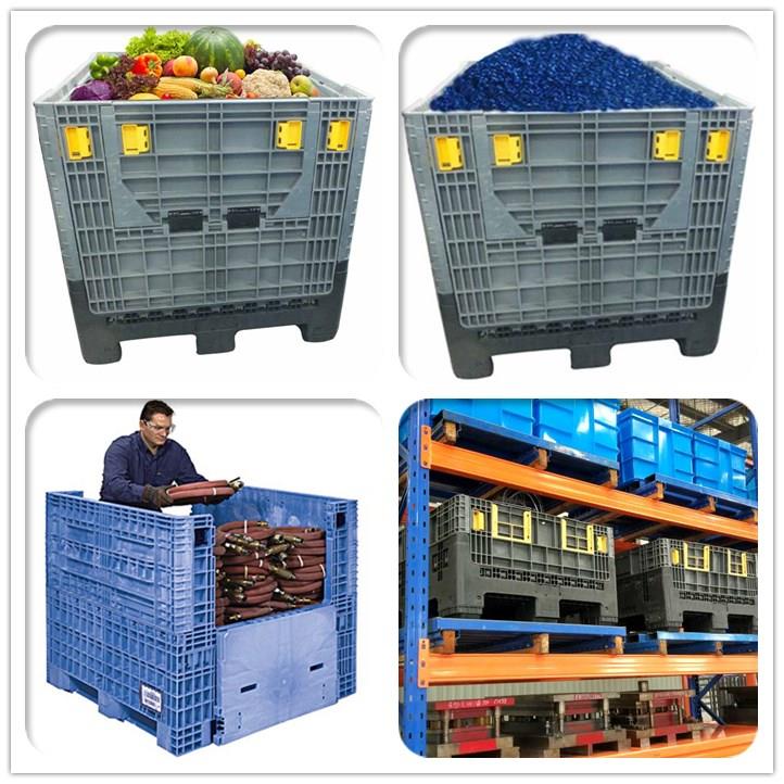 HDPE Pallet Box Usage Durable HDPE Stackable Pallet Box for Automotive Industry