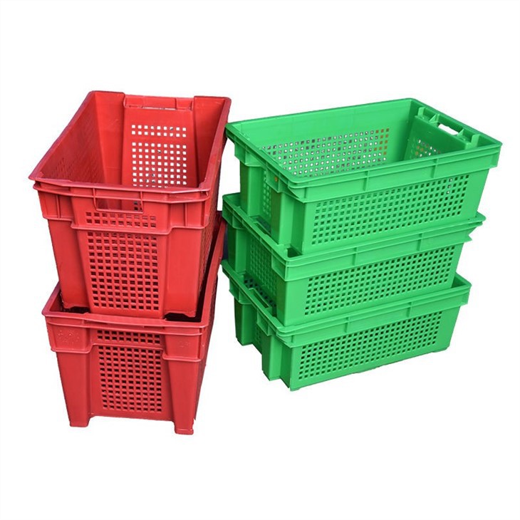 Durable Stackable HDPE Vegetable Harvest Crates for Agriculture image 2