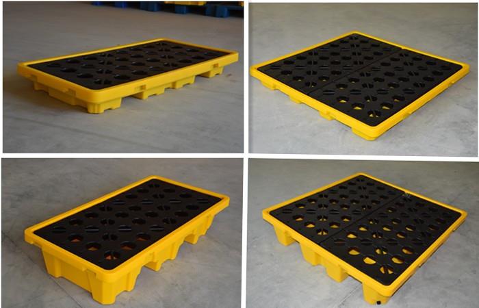 Plastic Spill Pallet HDPE Stackable 4 Drum Spill Containment Plastic Pallet