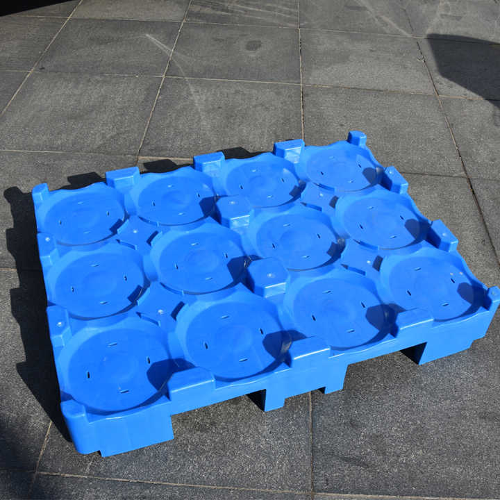 Heavy-duty plastic stacking pallet for 5-gallon bottles transport Heavy Duty 12-Bottle Water Bottle Plastic Pallet for Logistics