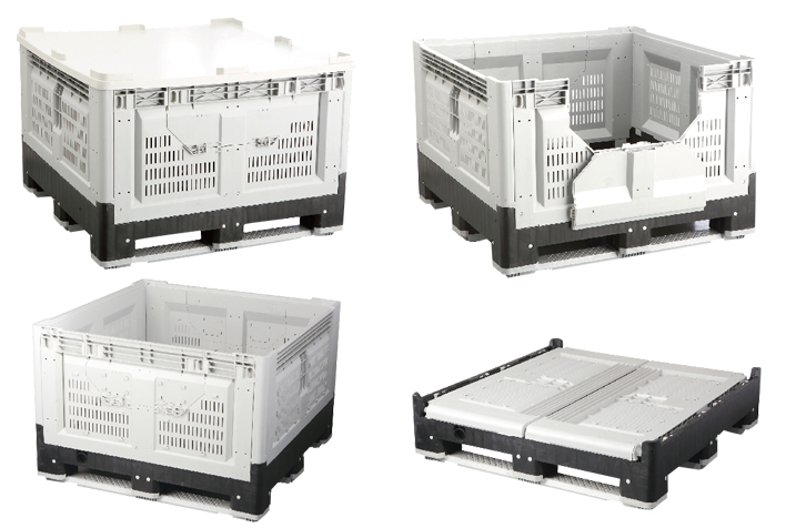 Heavy-Duty Folding Vegetable Pallet Box – HDPE, Stackable, Hygienic