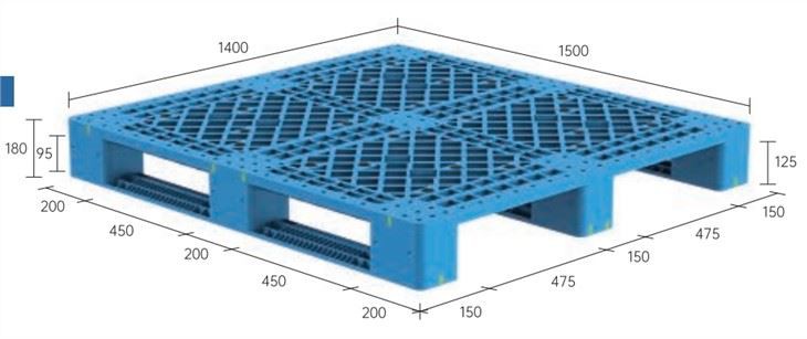 1500x1400mm HDPE Stackable Plastic Pallet for Agriculture