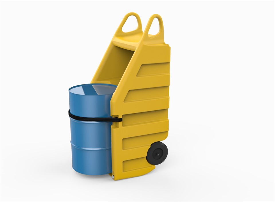 Heavy-Duty HDPE Drum Cart with Spill Sump - 200L Capacity image 2