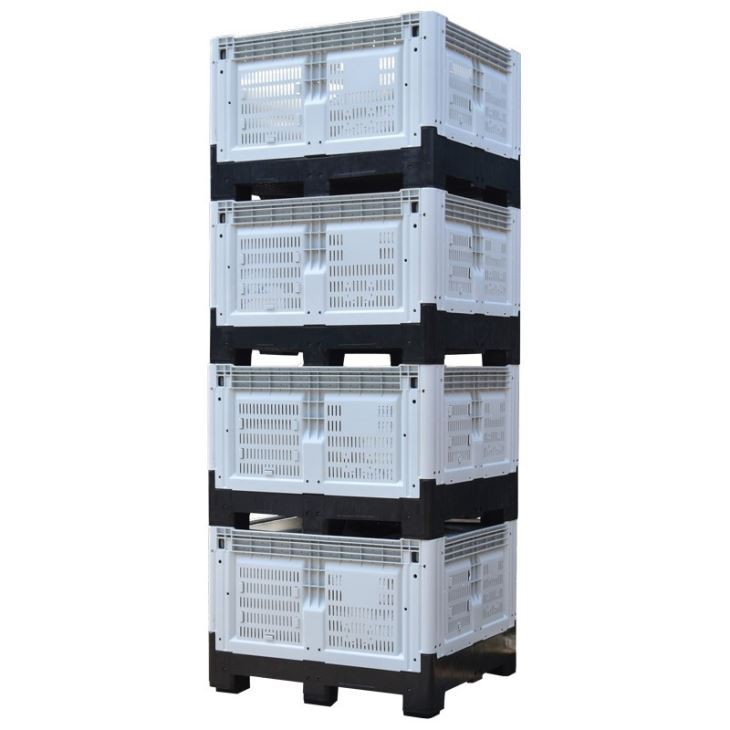 Durable Folding Pallet Box - Stackable HDPE Bulk Container image 4