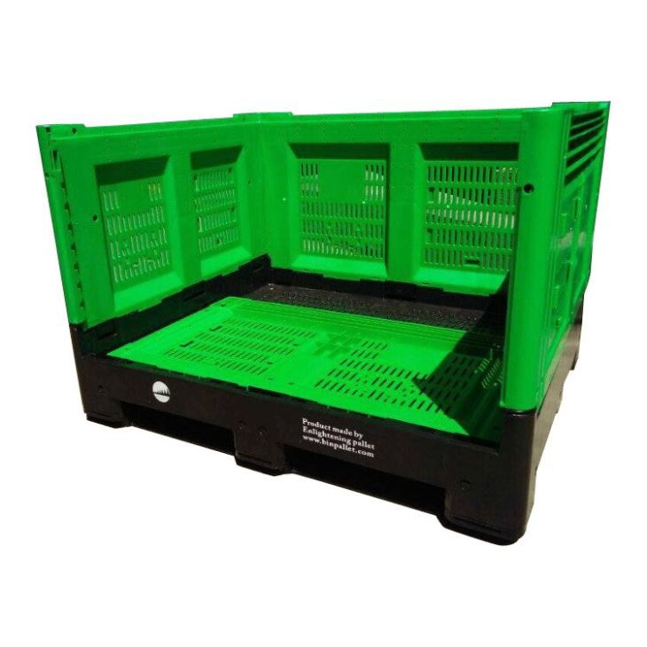 Durable Folding Pallet Box - Stackable HDPE Bulk Container image 2