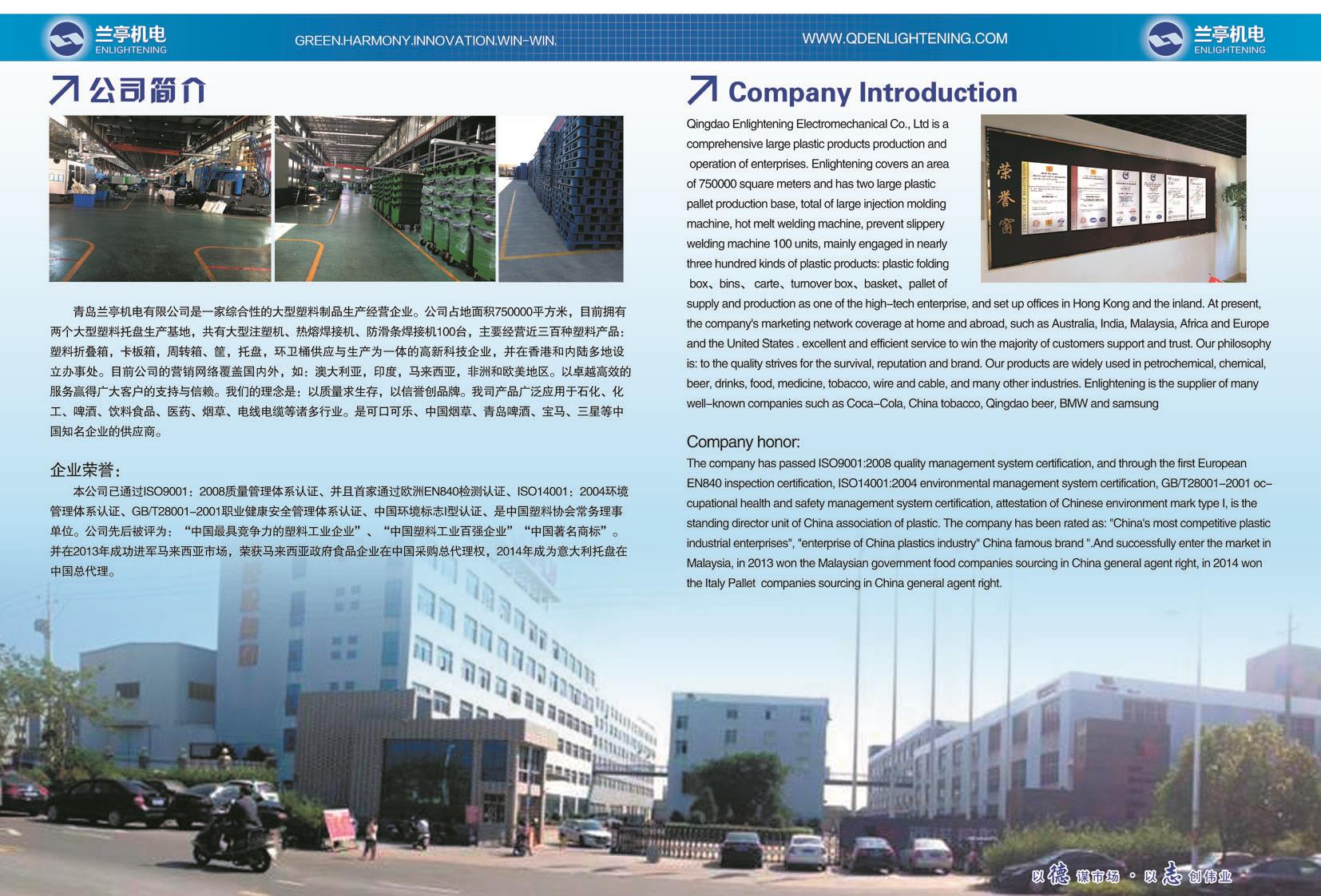 Durable HDPE Large Collapsible Plastic Pallet Box for Logistics