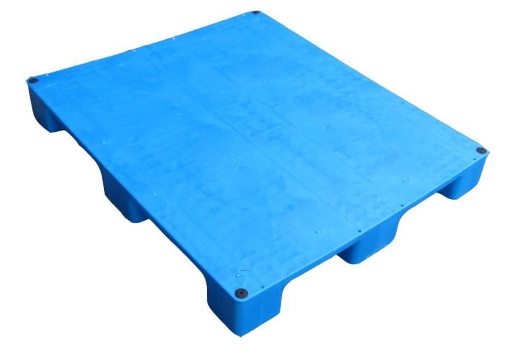 Durable HDPE Blue Stackable Plastic Pallet with 9 Legs
