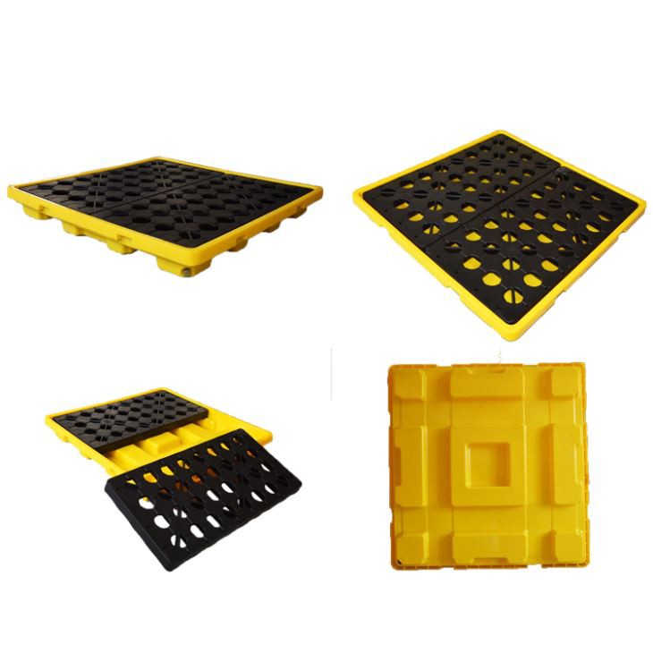 Durable HDPE Drum Spill Containment Pallet for Logistics