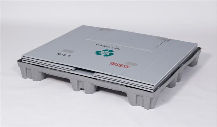 40x48x40 HDPE Stackable Folding Plastic Pallet Container image 2