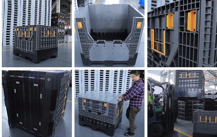 Folding Plastic Pallet Box Durable HDPE Folding Plastic Pallet Storage Box 1200x1200mm