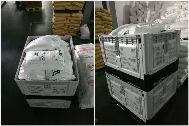 HDPE Vented Folding Plastic Pallet Bin for Fresh Produce
