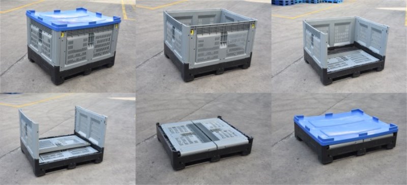 HDPE Vented Folding Plastic Pallet Bin for Fresh Produce