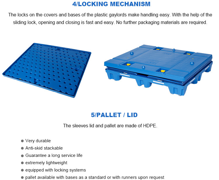 Durable HDPE Stackable Sleeve Pack Container for Logistics