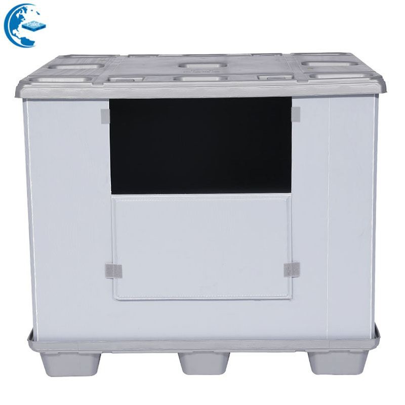 Durable HDPE Stackable Plastic Pallet Box with Window 1200×1000