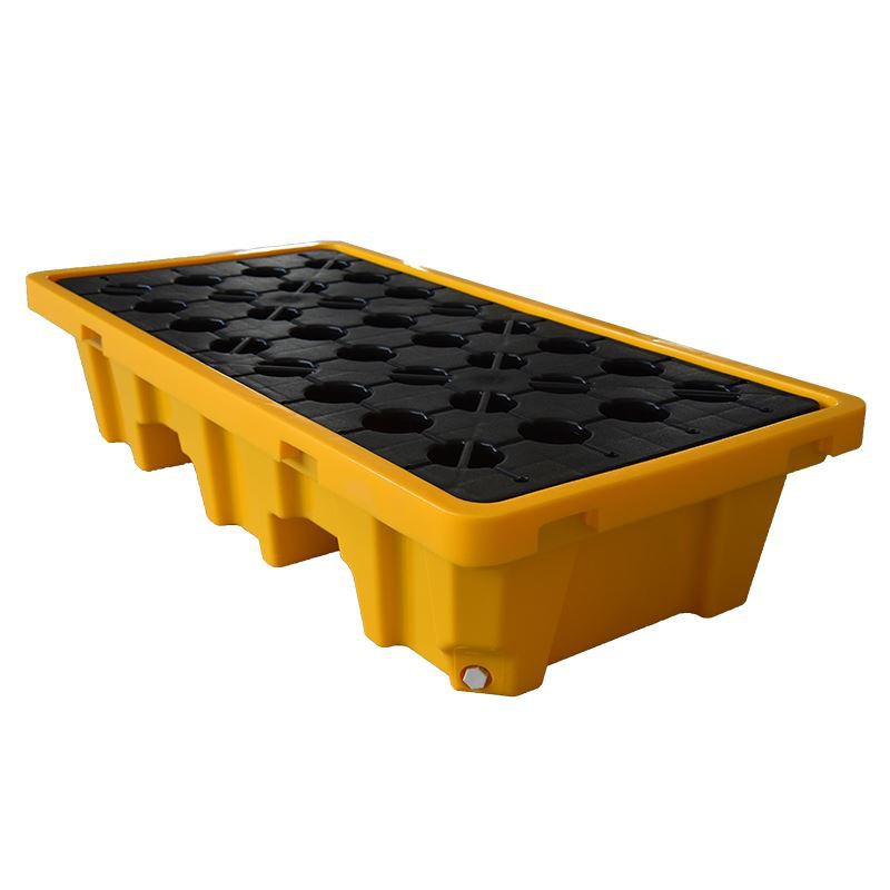 Durable HDPE 2-Drum Spill Pallet for Chemical Storage