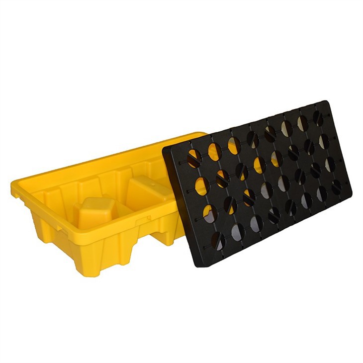 Durable HDPE 2-Drum Spill Pallet for Chemical Storage image 2