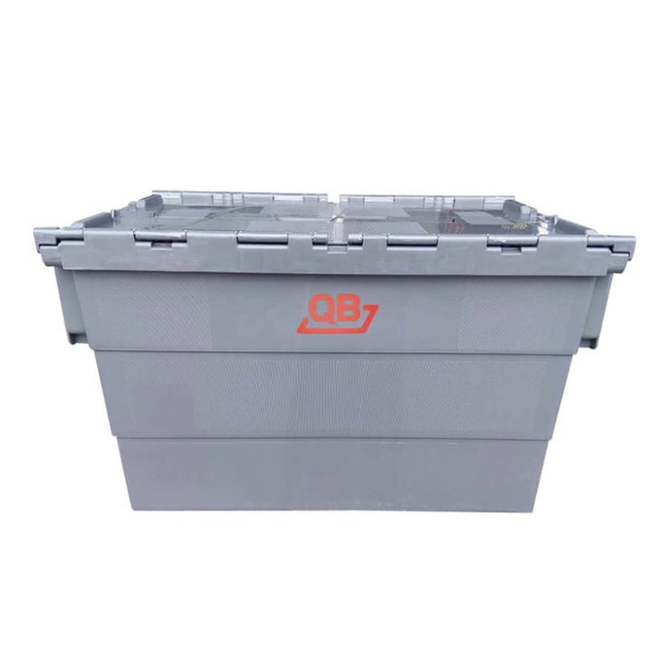 Stackable HDPE Logistic Box with Attached Lid - 61.5L